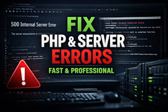 fix wordpress, custom PHP, mysql, 500 server, database and website errors