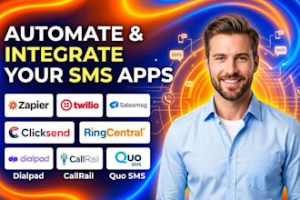 integrate zapier twilio salesmsg clicksend ringcentral dialpad callrail quo SMS