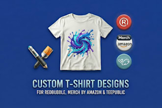 create custom tshirt designs for merch by amazon and teepublic
