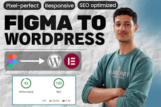 convert figma to wordpress or figma to elementor website