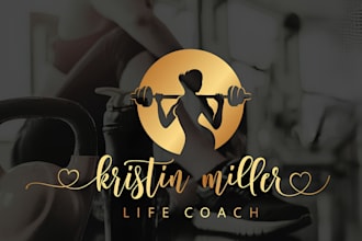 design a modern fitness, gym, sport or life coach logo
