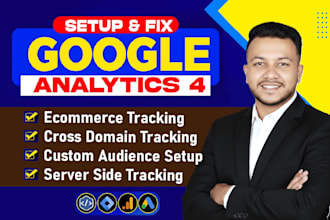 fix or setup google analytics 4, ga4 ecommerce and server side tracking via gtm