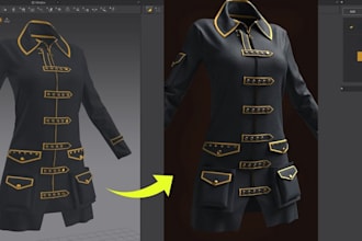make 3d clothing and garment for your product using clo 3d and marvelous designs