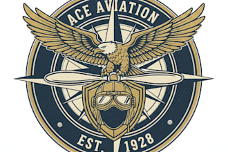 design a professional pilot logo for your brand