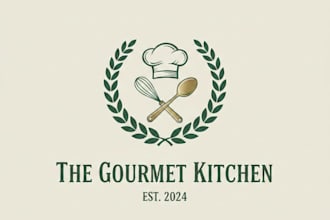 design a creative kitchen logo for your brand