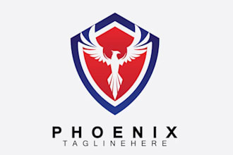 create vintage, american, eagle, falcon, phoenix, hawk or badge logo