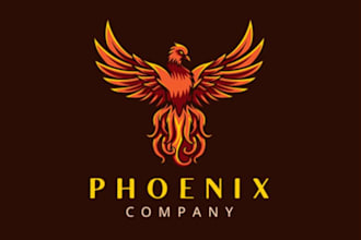 custom phoenix racing e sport mascot logo design for brands and companies