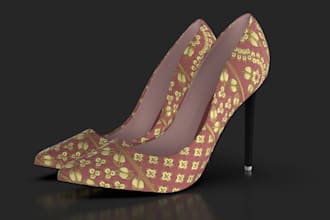 design and model 3d shoes, footwear, sneakers, heels, boots