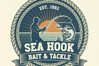 design a unique fisherman logo for your brand
