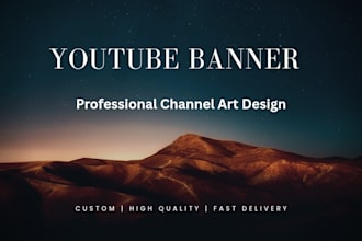 design eye catching youtube banner and channel art
