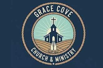 draw church ministry religious christian and church website logo
