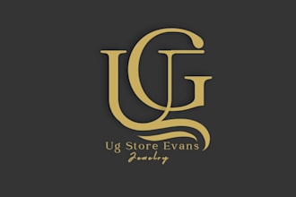make a black and gold luxury logo design