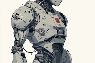 design you mecha, techwear, sci fi, logo