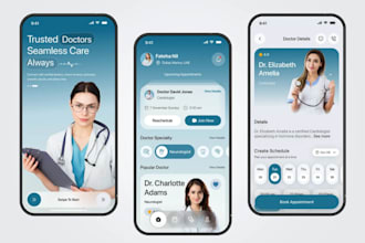develop a doctor app and telemedicine with liquid glass UI