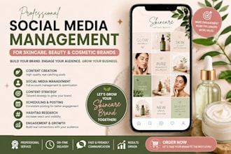 manage social media marketing for skincare beauty and wellness brands