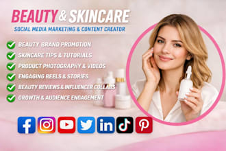 be your skincare social media marketing  and content creator and beauty skincare