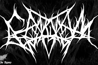 design a professional and detailed death metal logo