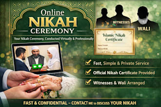 conduct your online islamic nikah ceremony professionally