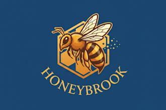 create mascot honey bee logo with unlimited revision