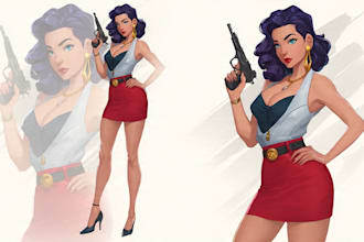 illustrate your pinup character