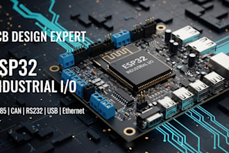 do pcb design with esp32 industrial io board rs485 can rs232 usb ethernet