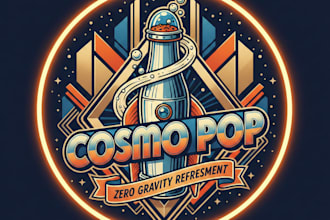 design a refreshing soda brand logo for your business