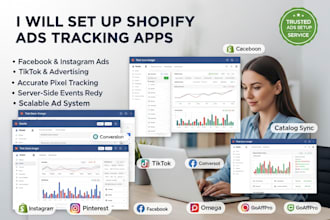 setup shopify advertising facebook instagram pinterest goaffpro tiktok omega