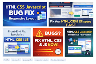html CSS javascript bug fix responsive layout