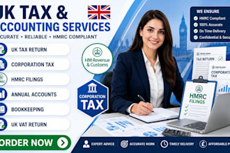 file UK company accounts, UK vat return and corporation tax return