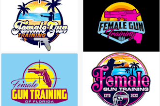 design superb gun training logo