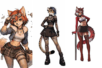 draw your furry, fury fursona reference sheet