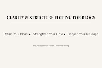 refine your blog for clarity and structure