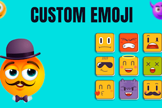 do custom emoji, sticker pack and professional vector icon design