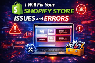 fix shopify store issues, errors and bugs professionally