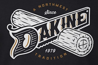 design wood crafts, wood works and woodworking logo