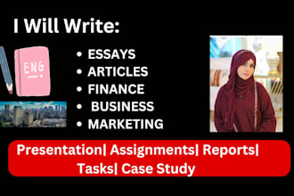 write business, finance, marketing and case study