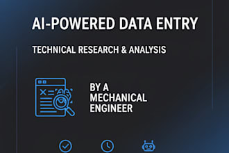 do expert ai data entry, web research and data cleaning