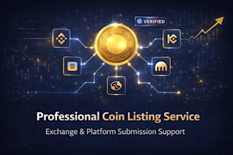 list your crypto coin on exchange and major listing platforms