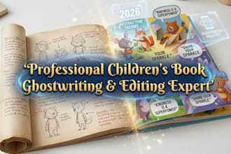 ghostwrite or edit and improve your children story book with fun moral lessons