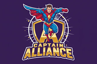 do superhero mascot character logo for you