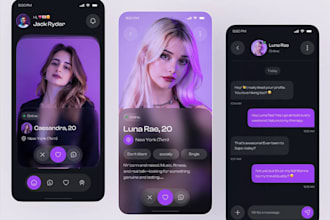 create a tinder style dating app with liquid glass UI