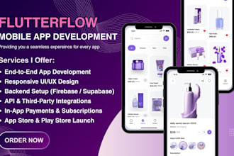 do flutter flow mobile app development, IOS android app, flutter developer
