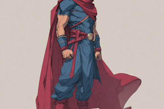 design a professional superhero character