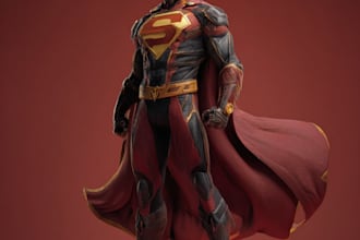 create custom superhero character illustration