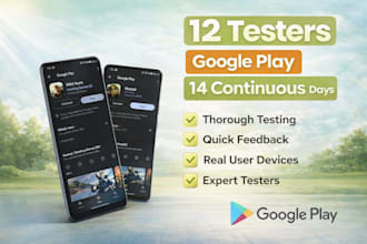 provide 12 testers for google play console closed testing