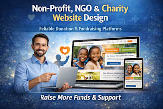 build high converting website for ngo charity non profit website donation system