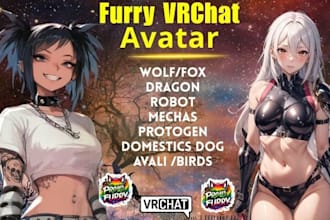 do 3d anime vtuber, furry vtuber model, nsfw vrchat avatar, vrc nsfw avatar, vrm