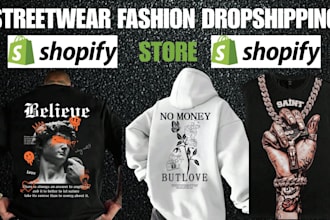 create streetwear clothing fashion shopify dropshipping store shopify expert