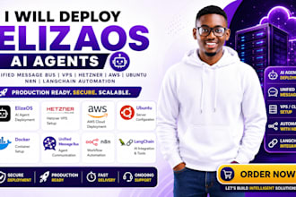 deploy elizaos ai agents unified message bus vps hetzner ubuntu n8n langchain