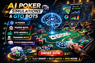 build ai poker simulations, realistic training bots and gto models for clubgg